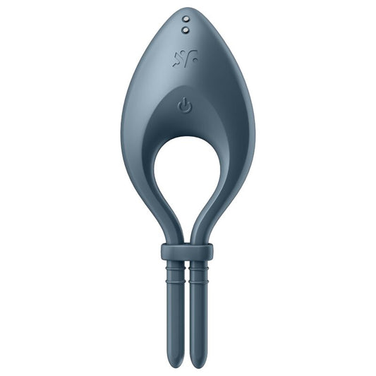 SATISFYER BULLSEYE RING VIBRATOR APP (grey) - LuvMechanics