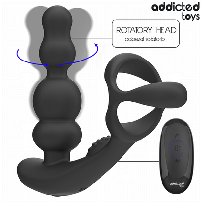 ADDICTED TOYS ROTATING REMOTE CONTROL PROSTATE MASSAGER - LuvMechanics