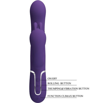 PRETTY LOVE CAMMY TRIPLE VIBRATOR 4 IN 1 (purple) - LuvMechanics