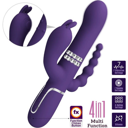 PRETTY LOVE CAMMY TRIPLE VIBRATOR 4 IN 1 (purple) - LuvMechanics