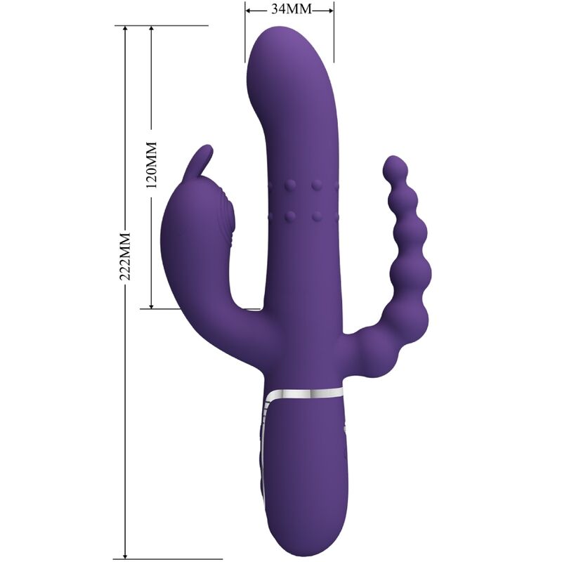 PRETTY LOVE CAMMY TRIPLE VIBRATOR 4 IN 1 (purple) - LuvMechanics