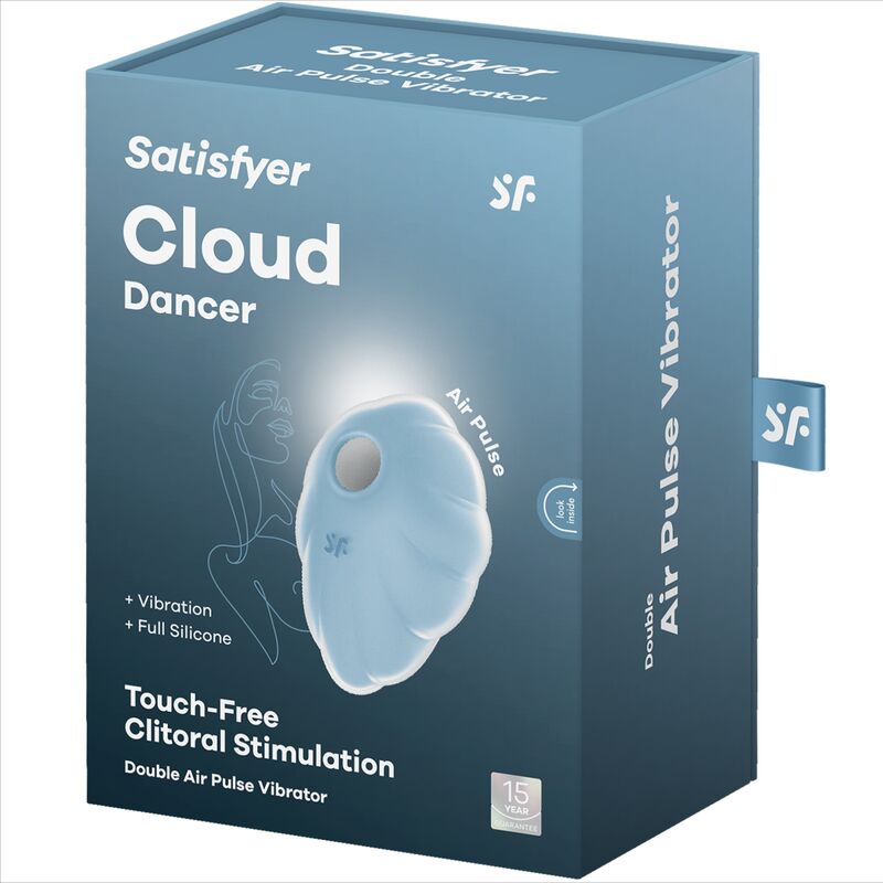 SATISFYER CLOUD DANCER BLUE AIR PULSE VIBRATOR - LuvMechanics