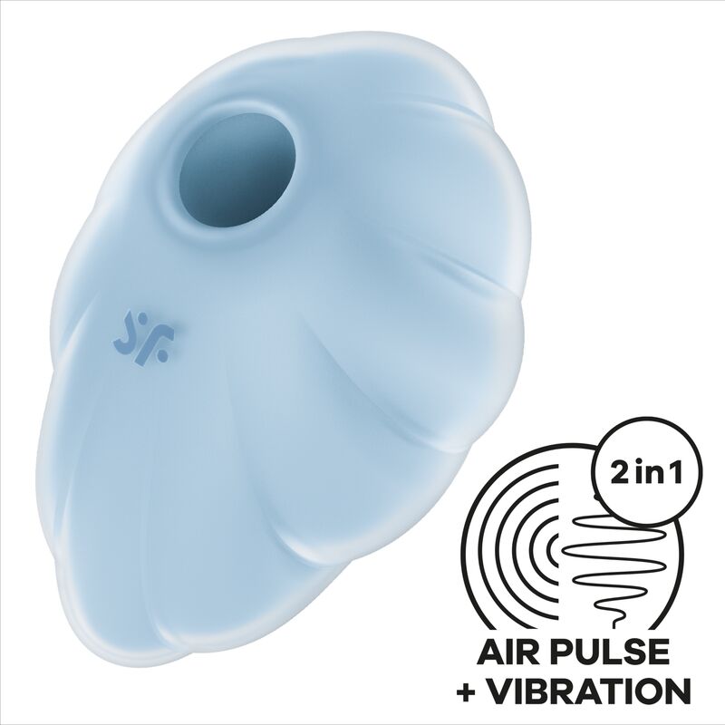 SATISFYER CLOUD DANCER BLUE AIR PULSE VIBRATOR - LuvMechanics