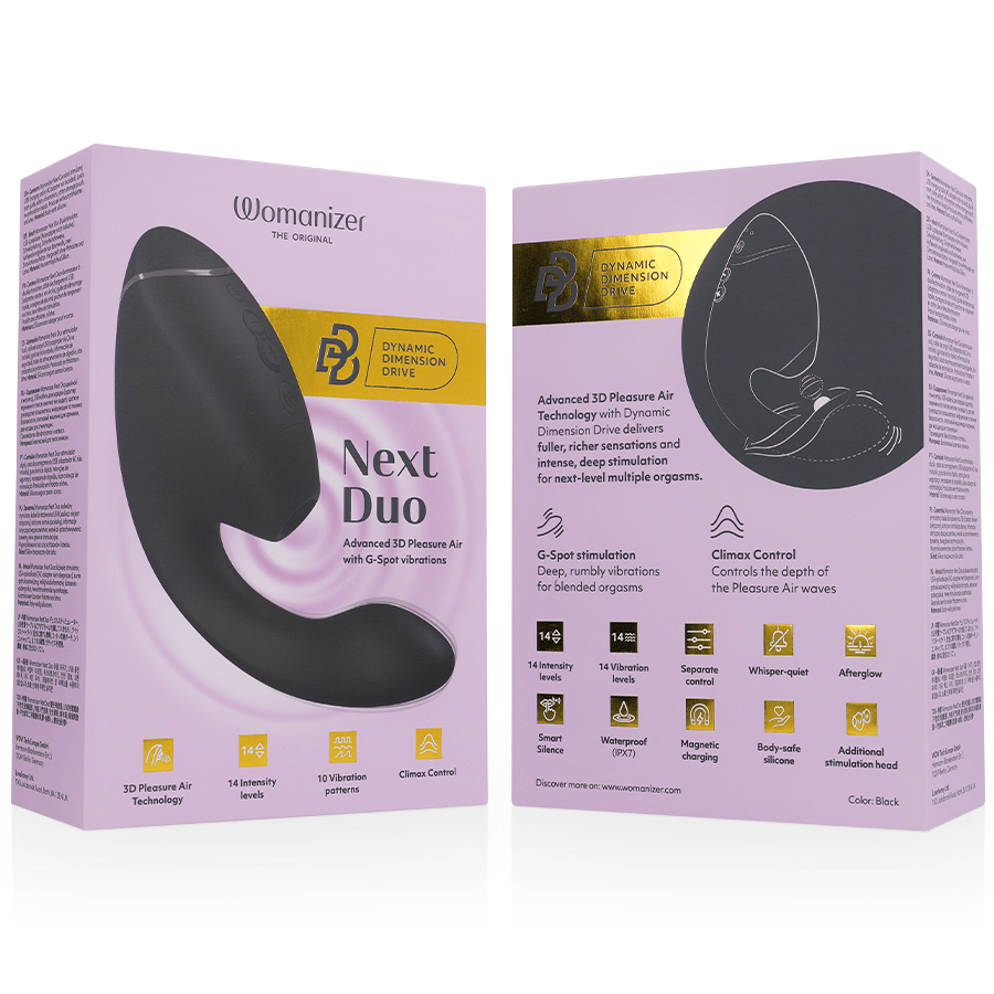 WOMANIZER DUO NEXT CLITORAL STIMULATOR (black) - LuvMechanics