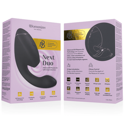 WOMANIZER DUO NEXT CLITORAL STIMULATOR (black) - LuvMechanics