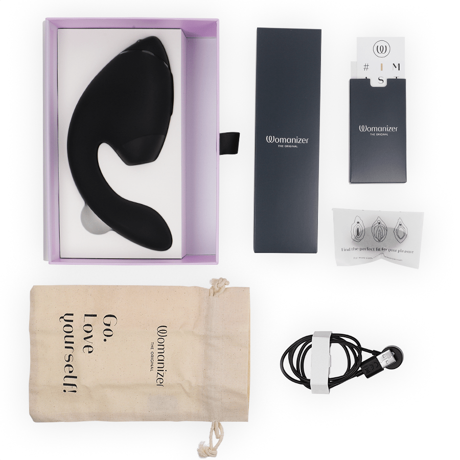 WOMANIZER DUO NEXT CLITORAL STIMULATOR (black) - LuvMechanics