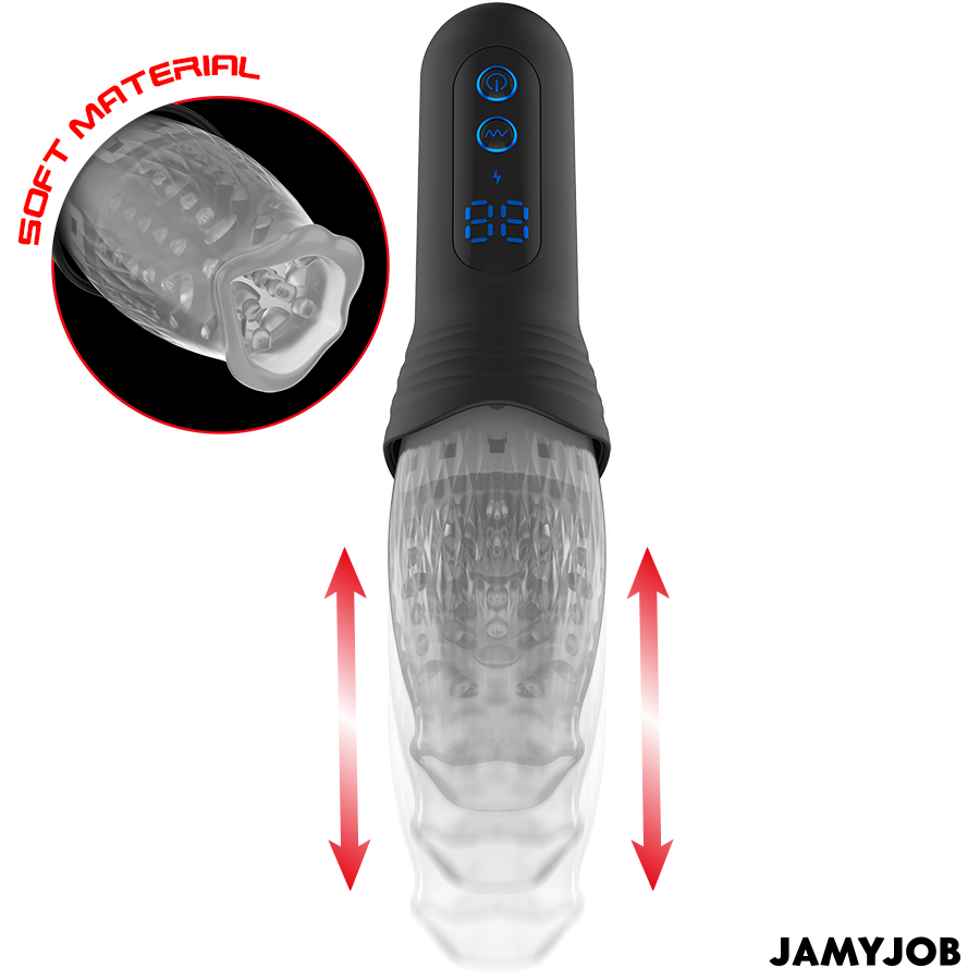 BLOW-R MASTURBATOR WITH THRUSTING AND ROTATION