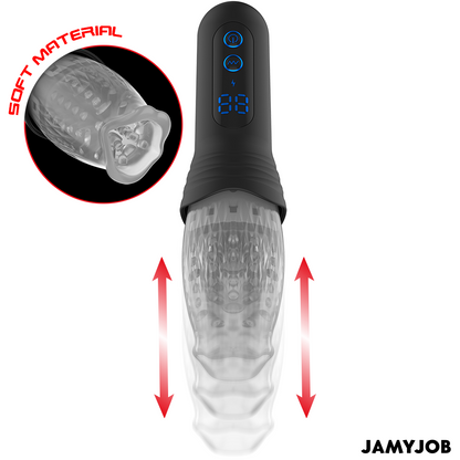 BLOW-R MASTURBATOR WITH THRUSTING AND ROTATION