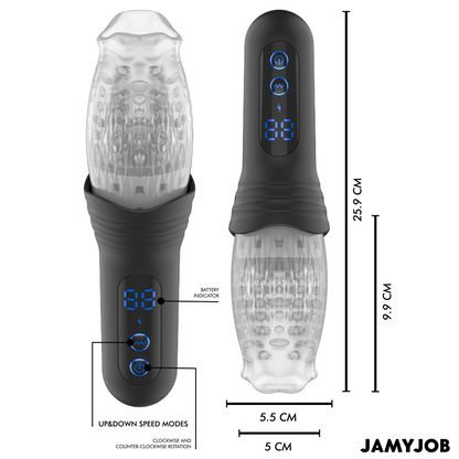 BLOW-R MASTURBATOR WITH THRUSTING AND ROTATION