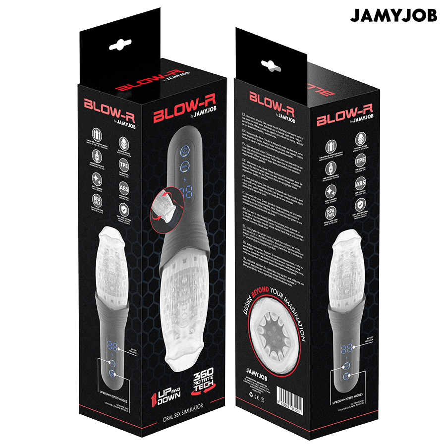 BLOW-R MASTURBATOR WITH THRUSTING AND ROTATION