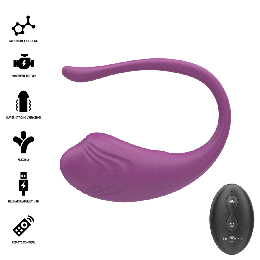 INTENSE REMOTE CONTROL INTENSE - OLIVIA PURPLE VIBRATING EGG WITH REMOTE CONTROL - LuvMechanics