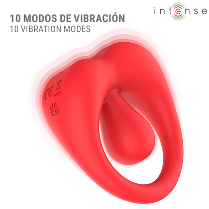 RUSSELL VIBRATING PENIS RING WITH CLITORIS STIMULATION RED