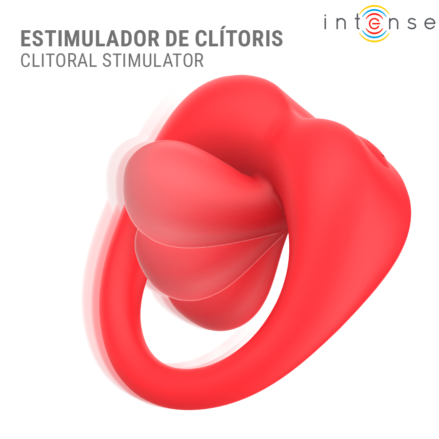 RUSSELL VIBRATING PENIS RING WITH CLITORIS STIMULATION RED