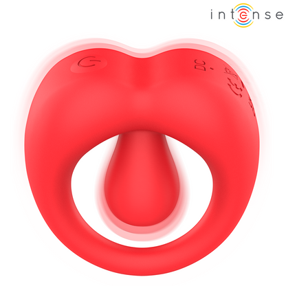 RUSSELL VIBRATING PENIS RING WITH CLITORIS STIMULATION RED