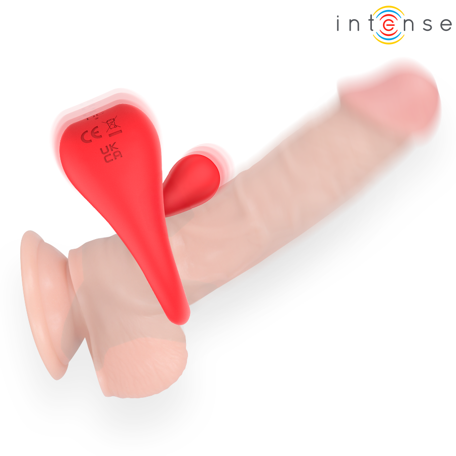 RUSSELL VIBRATING PENIS RING WITH CLITORIS STIMULATION RED