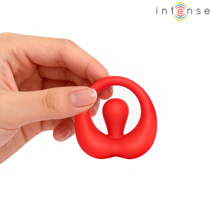 RUSSELL VIBRATING PENIS RING WITH CLITORIS STIMULATION RED