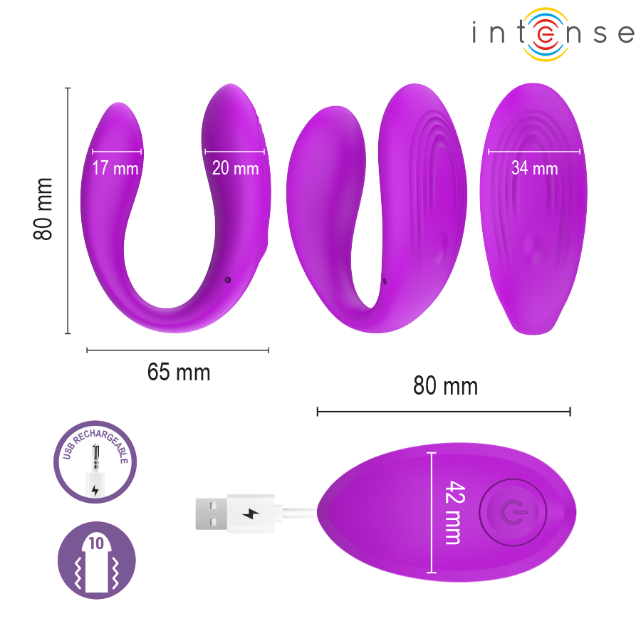 NORA VIBRATING CLAMP STIMULATOR PURPLE