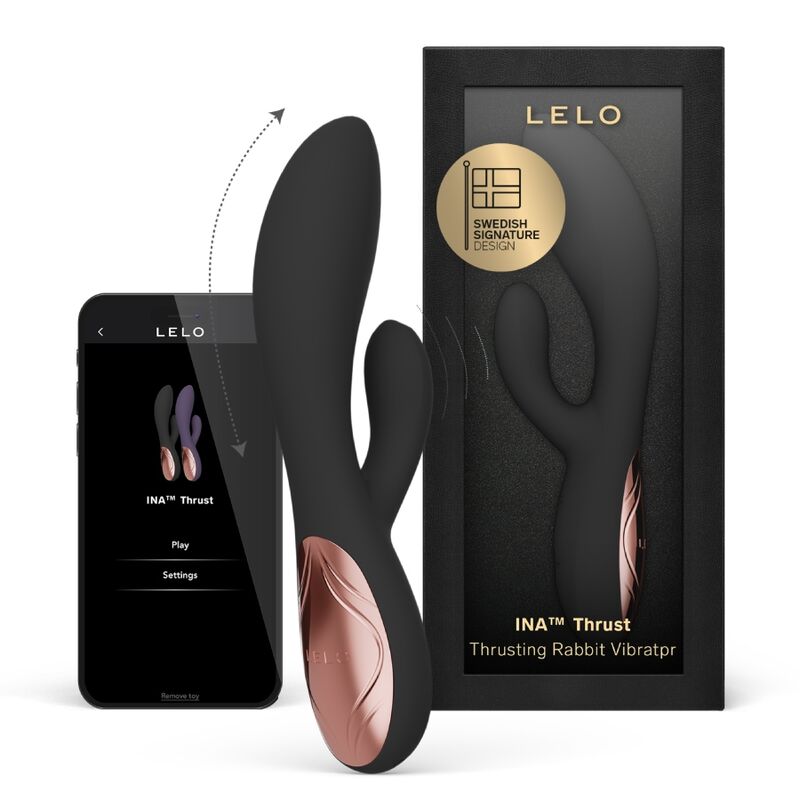 INA THRUST RABBIT THRUSTING VIBRATOR BLACK