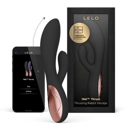 INA THRUST RABBIT THRUSTING VIBRATOR BLACK