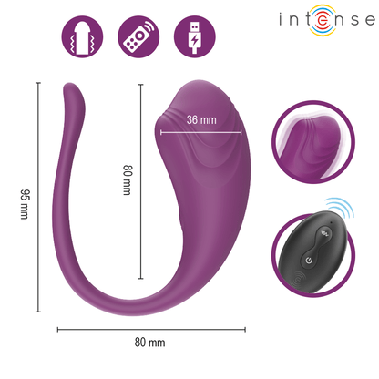 INTENSE REMOTE CONTROL INTENSE - OLIVIA PURPLE VIBRATING EGG WITH REMOTE CONTROL - LuvMechanics