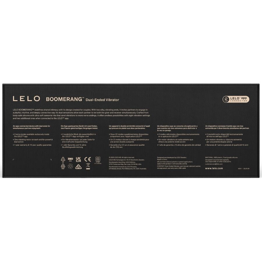LELO BOOMERANG DOUBLE ENDED VIBRATOR - LuvMechanics