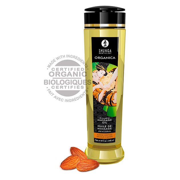 SHUNGA ORGANIC ALMOND MASSAGE OIL 240 ML - LuvMechanics