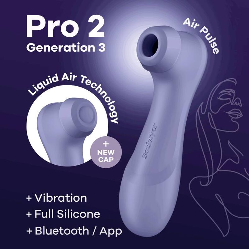 SATISFYER PRO 2 GENERACIÓN 3 AIR PULSE TECH VIBRATOR (lilac) - LuvMechanics