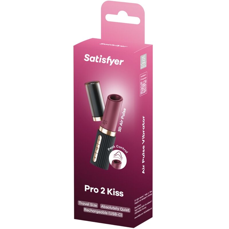 SATISFYER PRO 2 KISS WAVE CLITORIS STIMULATOR (black) - LuvMechanics