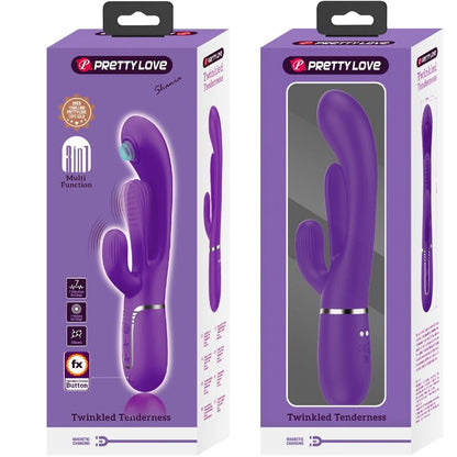 PRETTY LOVE SHANIA TRIPLE RABBIT VIBRATOR (purple) - LuvMechanics