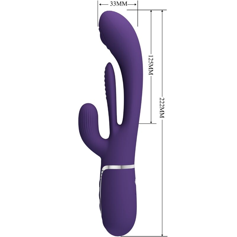 PRETTY LOVE SHANIA TRIPLE RABBIT VIBRATOR (purple) - LuvMechanics