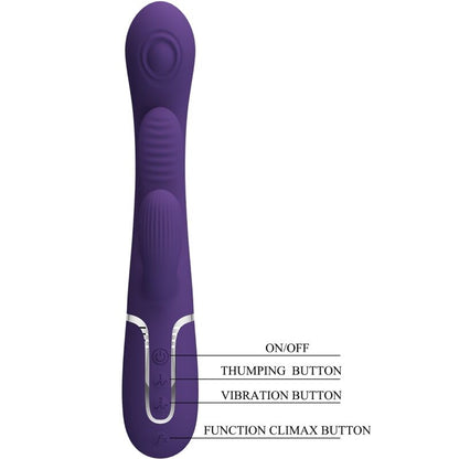 PRETTY LOVE SHANIA TRIPLE RABBIT VIBRATOR (purple) - LuvMechanics