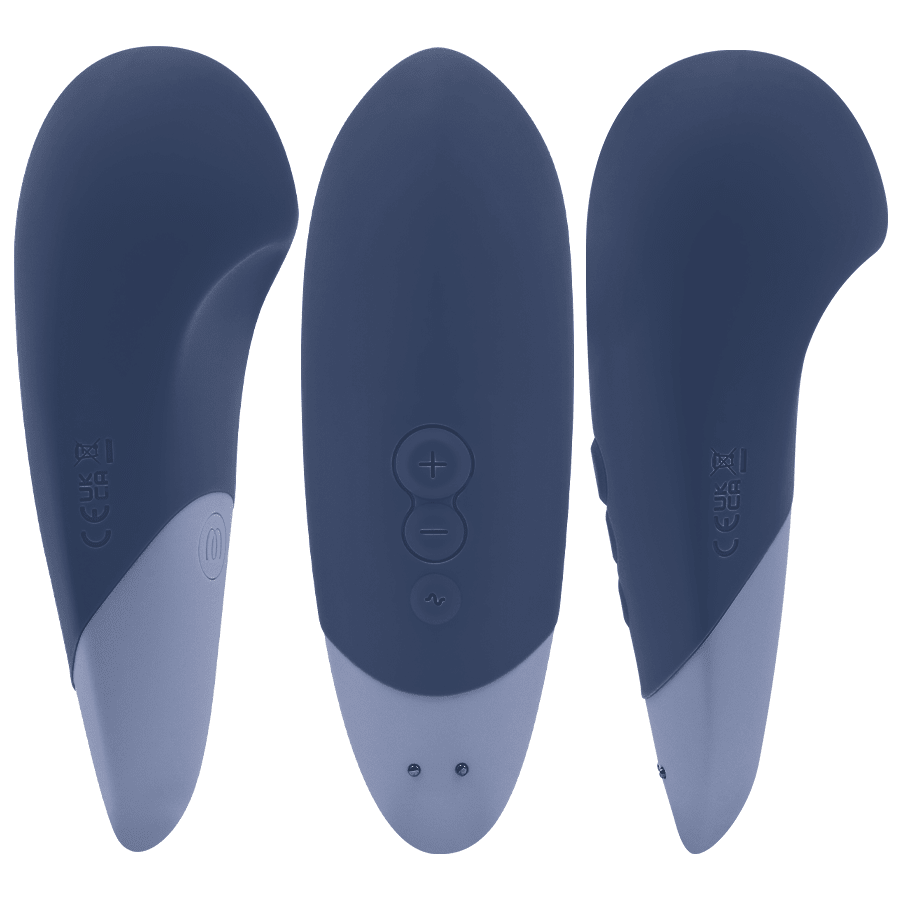WOMANIZER VIBE LAY-ON SILENT VIBRATOR (dark blue) - LuvMechanics