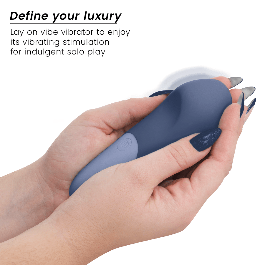 WOMANIZER VIBE LAY-ON SILENT VIBRATOR (dark blue) - LuvMechanics
